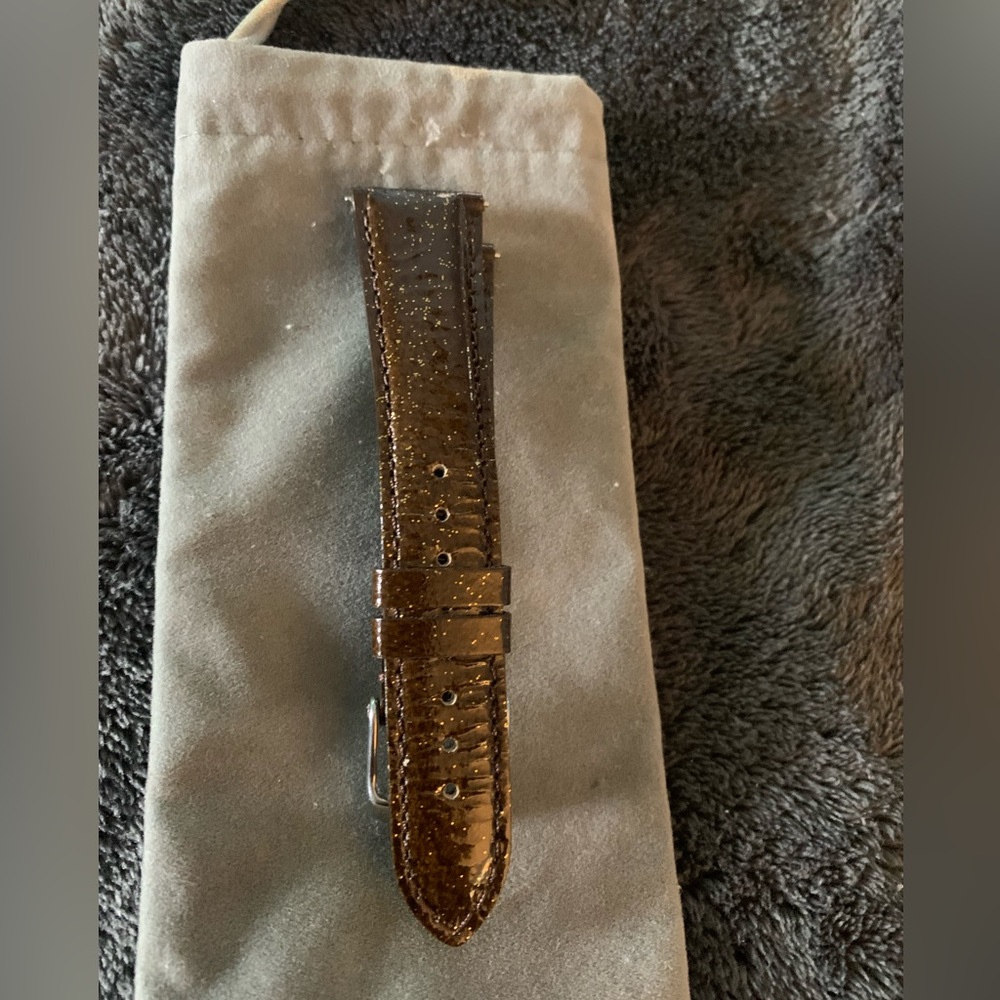 Michele 20mm Brown with gold Watch
Strap Band